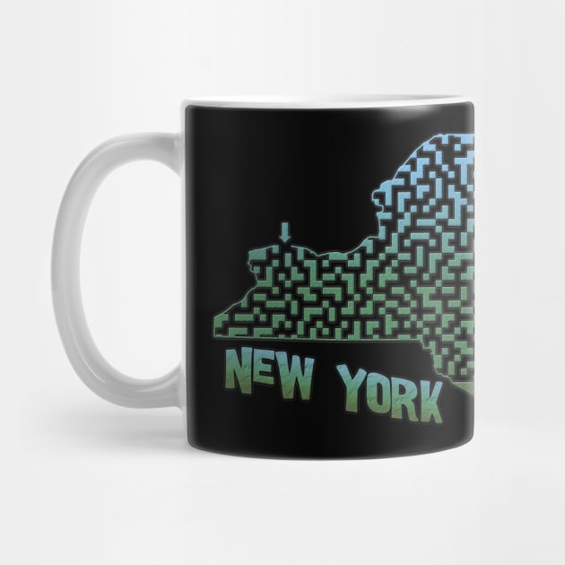 New York State Outline Maze & Labyrinth by gorff